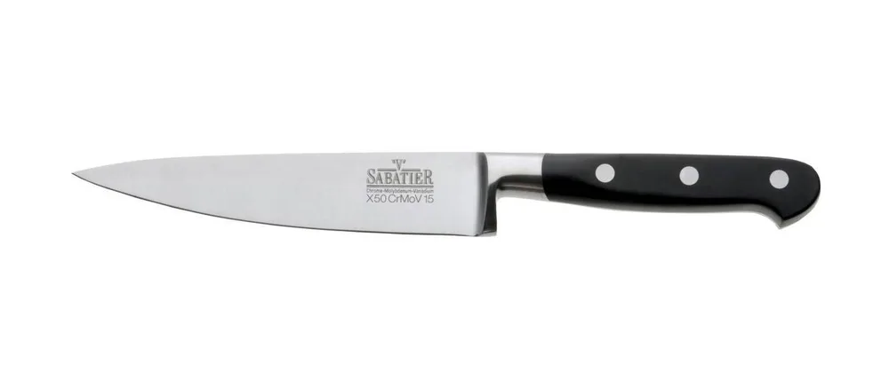 Нож-секач Richardson Sheffield V Sabatier, лезвие 15 см, сталь X50Cr15MoV1, чёрный