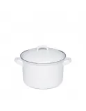 Кастрюля эмалированная высокая Riess Classic WEISS 1 л, 14 см, белая — фото 1