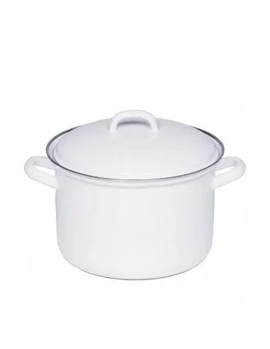 Кастрюля эмалированная высокая Riess Classic WEISS 3,5 л, 20 см, белая