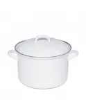 Кастрюля эмалированная высокая Riess Classic WEISS 3,5 л, 20 см, белая — фото 1