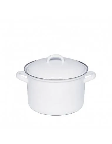 Кастрюля эмалированная высокая Riess Classic WEISS 1,5 л, 16 см, белая