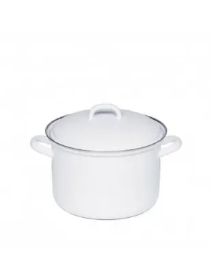 Кастрюля эмалированная высокая Riess Classic WEISS 1,5 л, 16 см, белая