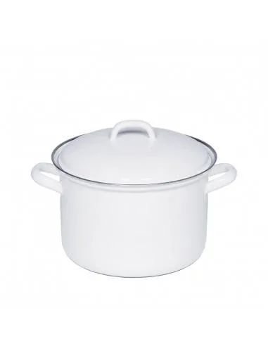 Кастрюля эмалированная высокая Riess Classic WEISS 2,5 л, 18 см, белая