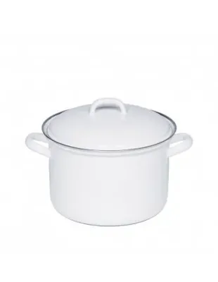 Кастрюля эмалированная высокая Riess Classic WEISS 2,5 л, 18 см, белая