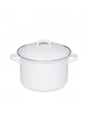 Кастрюля эмалированная высокая Riess Classic WEISS 2,5 л, 18 см, белая — фото 1