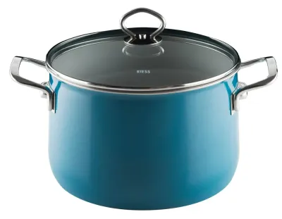 Кастрюля Riess Aquamarin 6,5 л, 24 см, с крышкой, морская волна