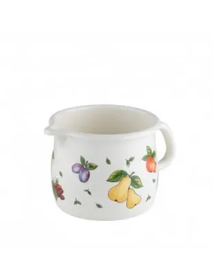 Ковшик эмалированный с носиком Riess Fruit Garden 1,7 л, 14 см, разноцветный