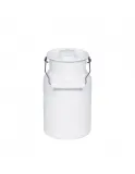 Бидон эмалированный Riess Classic WEISS 1 л с крышкой, узкий, белый — фото 1