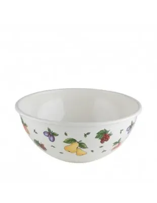 Миска кухонная эмалированная Riess Fruit Garden 4 л, 26 см, для всех типов плит, разноцветная