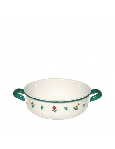 Миска эмалированная с ручками Riess Gmundner Streublumen 1,5 л, 18 см, разноцветная