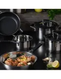Кастрюля высокая Rösle Silence Pro 20 см 3,5 л, сливная крышка, силиконовый обод, нержавеющая сталь 18/10, для индукции — фото 5