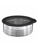 Контейнер Rösle из нержавеющей стали 18/10 с силиконовой крышкой, 16 × 6,5 см, серебристый — фото 1
