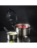 Ковш Rösle Silence Pro 16 см 1,4 л без крышки, высота 9 см, нержавеющая сталь 18/10, силиконовые накладки, для индукции — фото 4