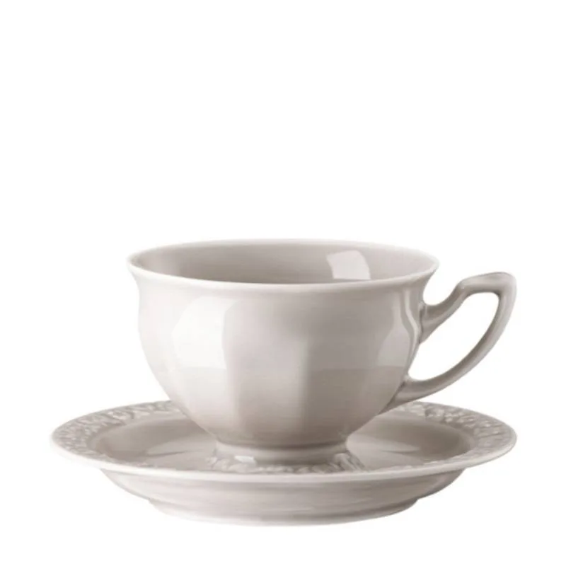 Кофейная чашка с блюдцем Rosenthal Maria en Vogue Sand 180 мл, фарфор, песочная
