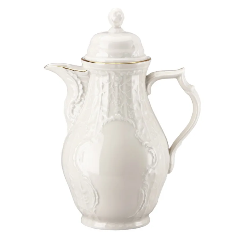 Кофейник фарфоровый Rosenthal Sanssouci Gold 1,11 л, цвет слоновой кости с позолотой
