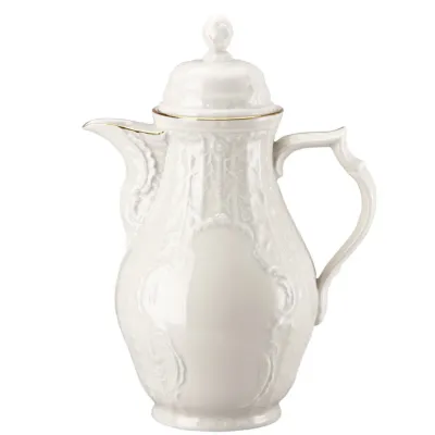 Кофейник фарфоровый Rosenthal Sanssouci Gold 1,11 л, цвет слоновой кости с позолотой