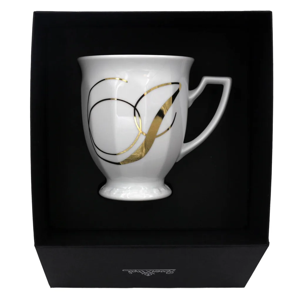Кружка фарфоровая Rosenthal Maria Alphabet буква I 300 мл, белая, в подарочной коробке