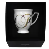 Кружка фарфоровая Rosenthal Maria Alphabet буква F 300 мл, белая, в подарочной коробке — фото 1