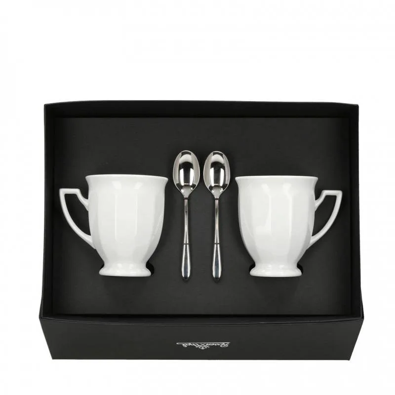 Кружки низкие фарфоровые Rosenthal Maria Biała 300 мл, набор 2 шт, белые