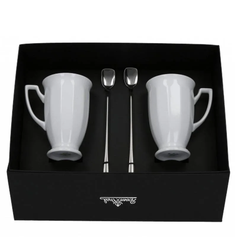 Кружки высокие фарфоровые Rosenthal Maria Biała 330 мл, набор 2 шт, белые
