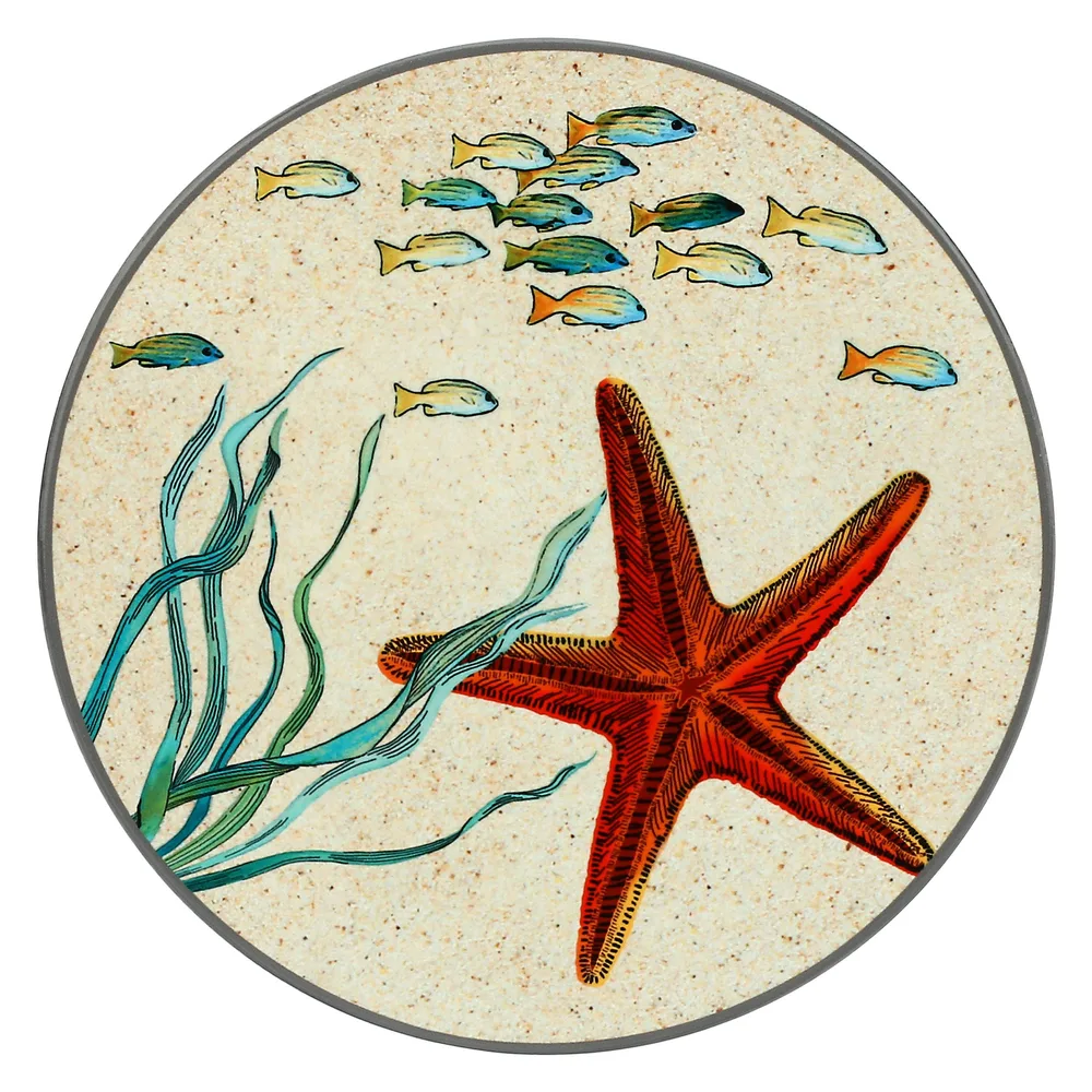 Подставка на стол круглая Rose&Tulipani Sea Life Rozgwiazda 20 см, меламин, разноцветная