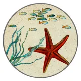 Подставка на стол круглая Rose&Tulipani Sea Life Rozgwiazda 20 см, меламин, разноцветная — фото 1