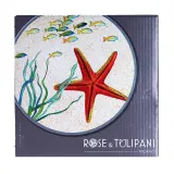 Подставка на стол круглая Rose&Tulipani Sea Life Rozgwiazda 20 см, меламин, разноцветная — фото 2