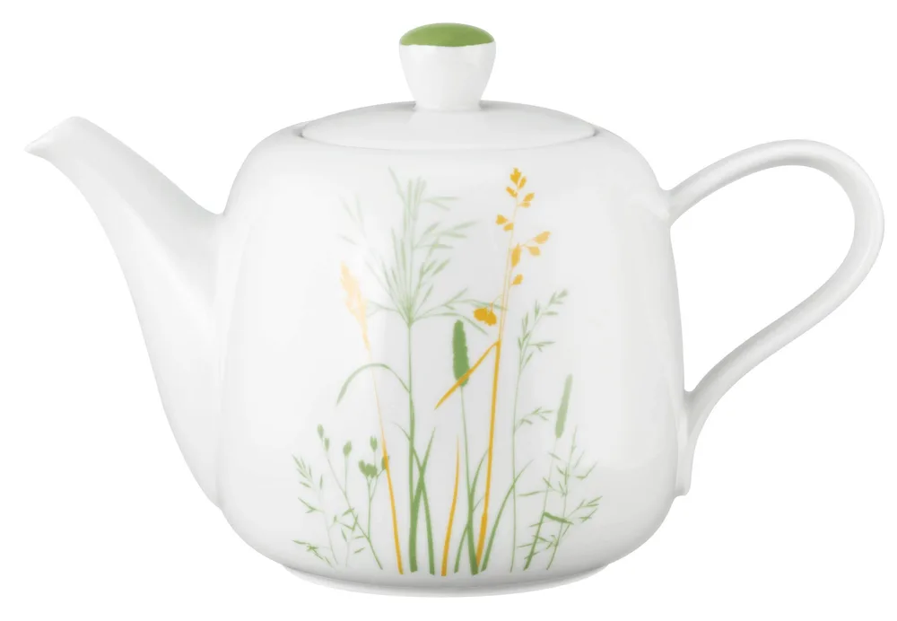 Кувшин фарфоровый Seltmann Weiden Meadow Grasses Green 1,65 л, белый с травяным узором