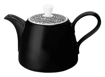 Чайник заварочный фарфоровый Seltmann Weiden Life Fashion Glamorous Black 1,4 л, чёрный