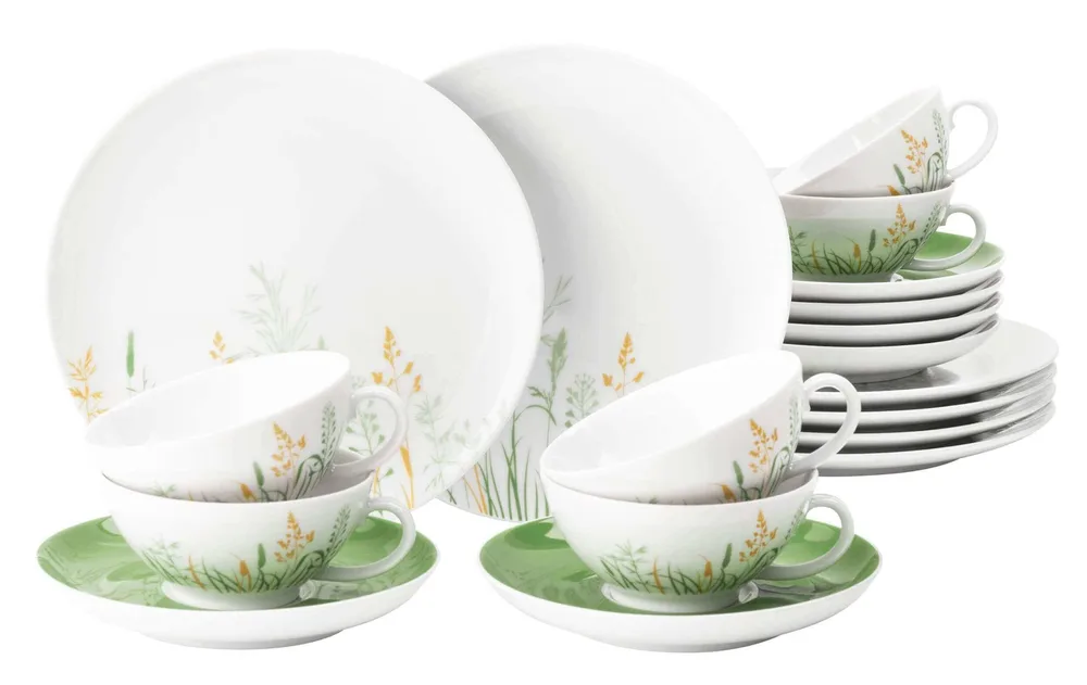 Сервиз чайный фарфоровый Seltmann Weiden Meadow Grasses Green на 6 персон