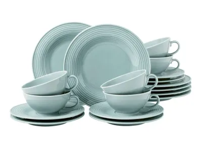Чайный набор фарфоровый Seltmann Weiden Beat Color Glaze на 6 персон, голубой