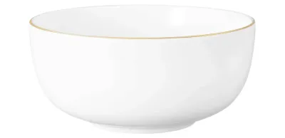 Пиала фарфоровая Seltmann Weiden Liberty Goldline 15 см, белая с золотой отделкой