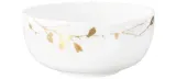 Пиала фарфоровая Seltmann Weiden Liberty Golden Rose Hip 15,5 см, белая с золотистыми веточками — фото 1