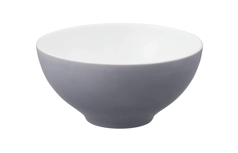 Миска фарфоровая Seltmann Weiden Life Fashion Elegant Grey 15,5 см, серая матовая, белая внутри
