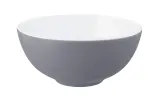 Миска фарфоровая Seltmann Weiden Life Fashion Elegant Grey 21 см, серая матовая, белая внутри — фото 1