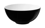 Миска фарфоровая Seltmann Weiden Life Fashion Glamorous Black 21 см, чёрная матовая, белая внутри — фото 1