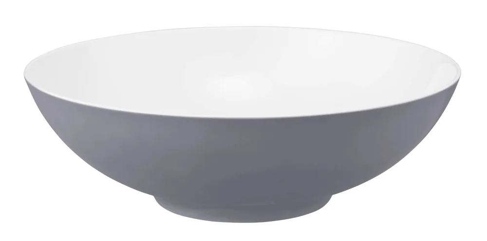 Миска фарфоровая Seltmann Weiden Life Fashion Elegant Grey 30 см, серая матовая, белая внутри