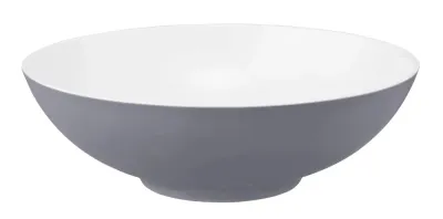 Миска фарфоровая Seltmann Weiden Life Fashion Elegant Grey 30 см, серая матовая, белая внутри