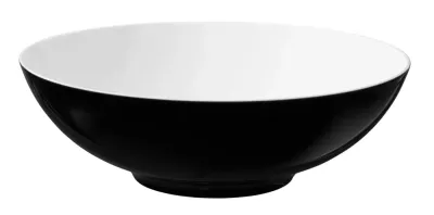 Миска фарфоровая Seltmann Weiden Life Fashion Glamorous Black 30 см, чёрная матовая, белая внутри