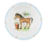 Миска детская фарфоровая Seltmann Weiden My Pony 16 см, круглая, белая с пони и голубой отделкой — фото 1