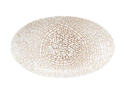 Блюдо овальное фарфоровое Seltmann Weiden Liberty Krakelee 24×14,5 см, с узором кракелюр