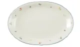 Блюдо овальное фарфоровое Seltmann Weiden Marie-Luise Streublume 31x21 см, бежевое с цветочным декором — фото 1