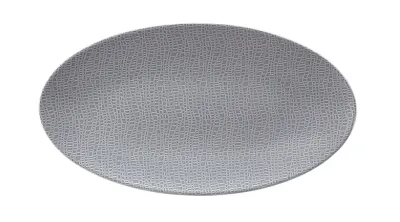 Блюдо овальное фарфоровое Seltmann Weiden Life Fashion Elegant Grey 33 × 18 см, серое