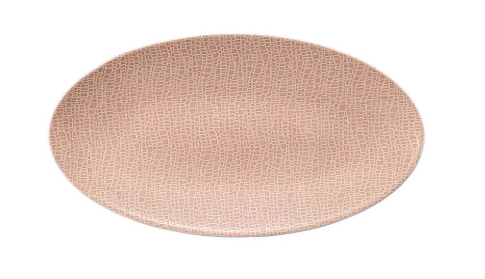 Блюдо овальное фарфоровое Seltmann Weiden Life Fashion Posh Rose 33×18 см, светло-розовое