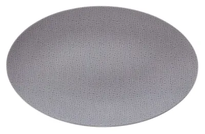 Блюдо овальное фарфоровое Seltmann Weiden Life Fashion Elegant Grey 40 × 26 см, серое
