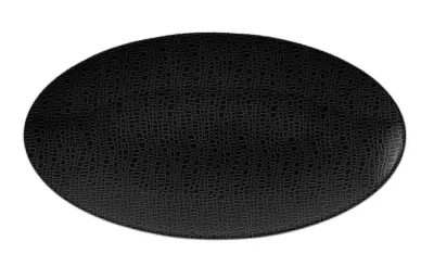 Блюдо овальное фарфоровое Seltmann Weiden Life Fashion Glamorous Black 40 × 26 см, чёрное