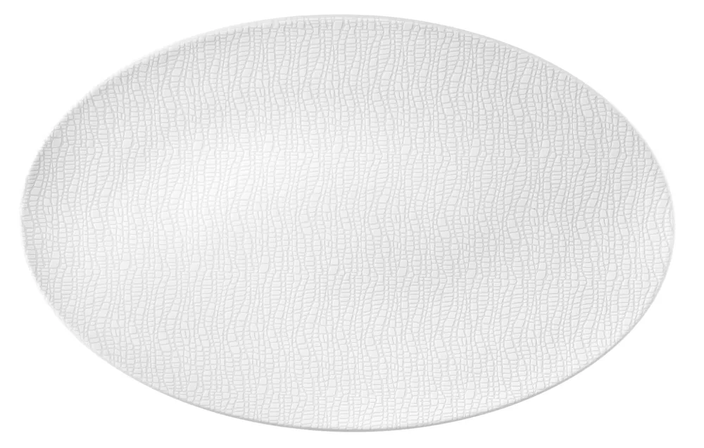 Блюдо овальное фарфоровое Seltmann Weiden Life Fashion Luxury White 40×26 см, белое