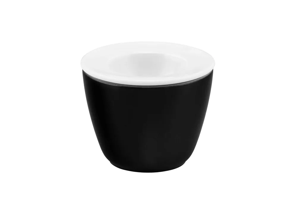 Подставка для яйца фарфоровая Seltmann Weiden Life Fashion Glamorous Black, чёрная матовая, белая внутри