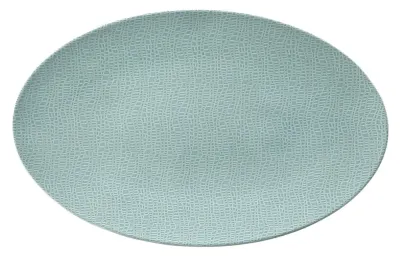 Блюдо овальное фарфоровое Seltmann Weiden Life Fashion Green Chic 40×26 см, мятное
