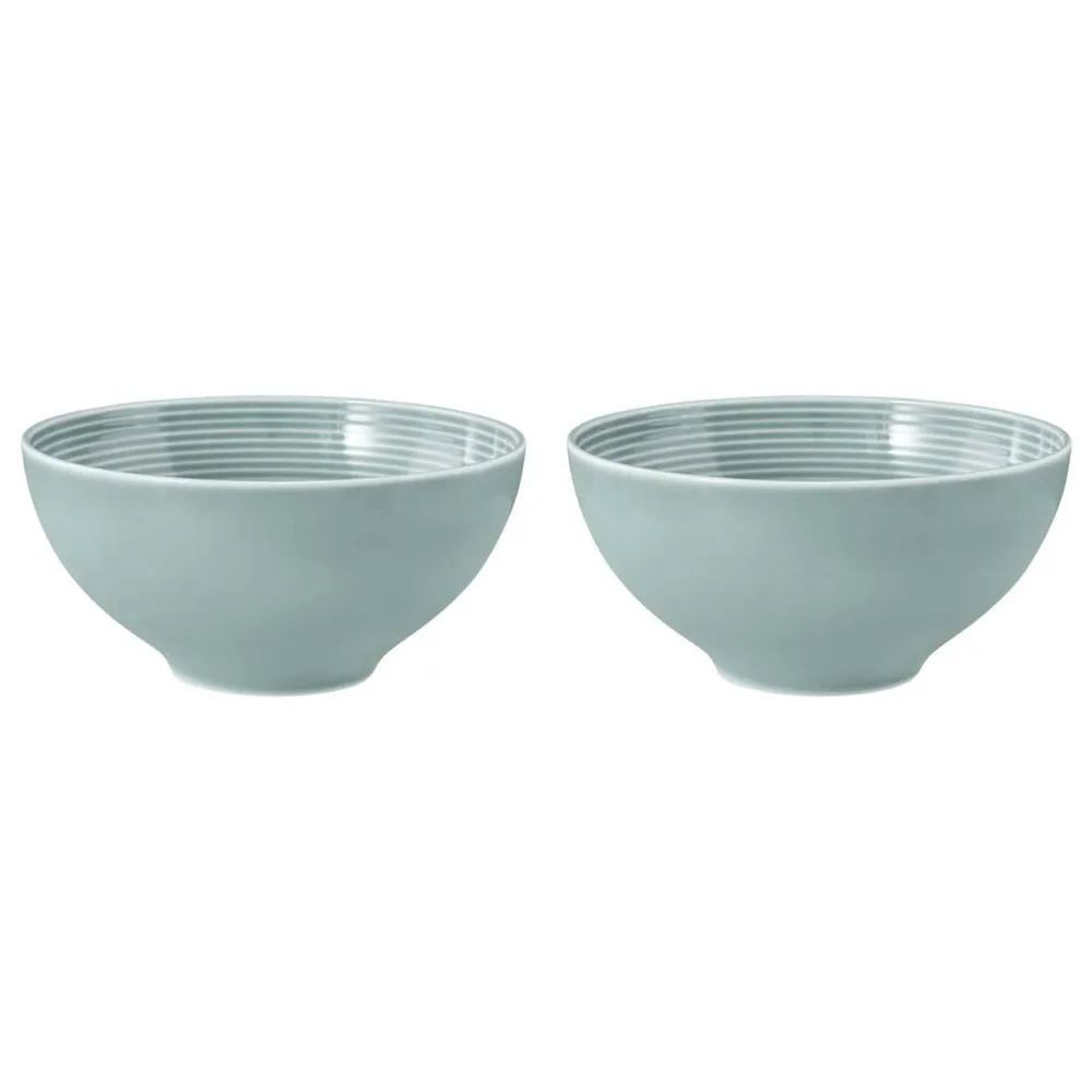 Миски фарфоровые Seltmann Weiden Beat Color Glaze 15,5 см, набор 2 шт, голубые